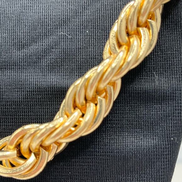 ASOS Men's Stainless Steel Chunk and Gold Rope 24" Chain - Picture 4 of 7